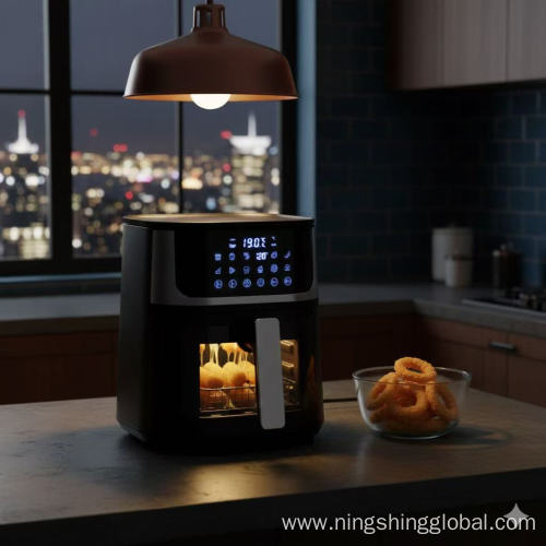 Smart Household Air Fryer 5.5L 1500W Digital Control PTFE Non-Stick Adjustable Thermostat Cook Detachable Oil Container Made